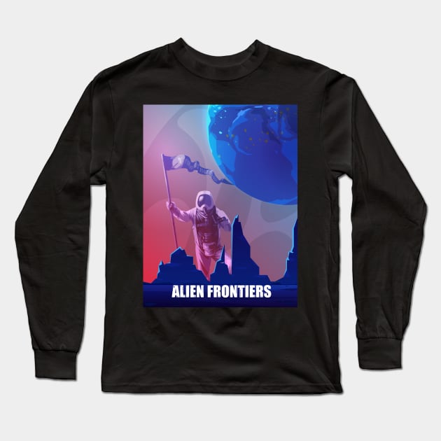 Alien Frontiers - Board Games Design - Movie Poster Style - Board Game Art (Authorised) Long Sleeve T-Shirt by MeepleDesign